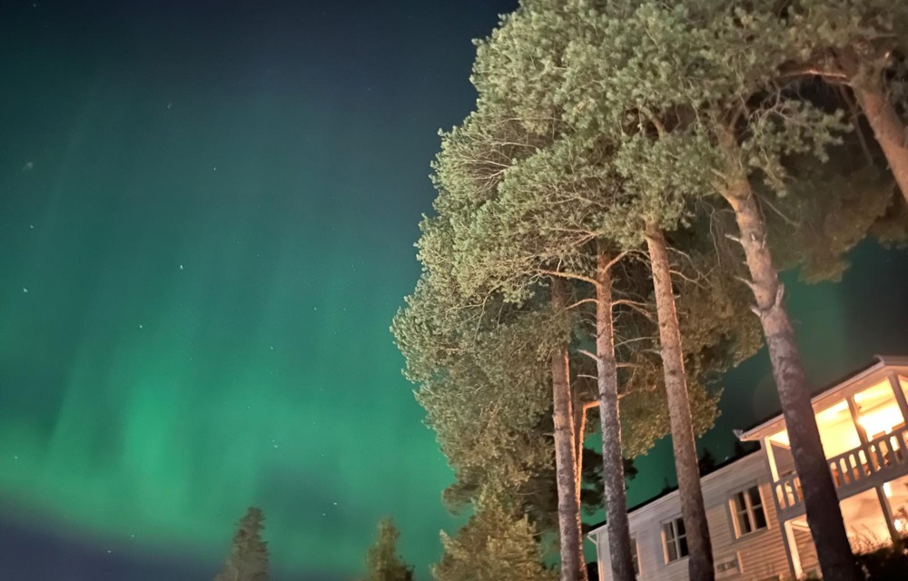 Fasade Framside Furulund Nordlys Røn Valdres